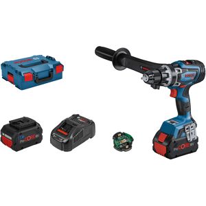 Bosch Perceuse visseuse 18V GSR18V-150 C Biturbo + 2 batteries 8.0Ah + chargeur + L-BOXX - BOSCH - 06019J5005