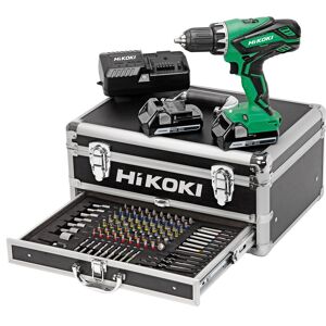 HIKOKI Perceuse visseuse 18V + 2 batteries 2,5Ah + chargeur + coffret de 100 accessoires - HIKOKI - KC18DJLFZ