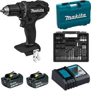 Makita Perceuse-visseuse 18V Black avec accessoires + 2 batteries 3Ah + chargeur rapide + coffret - MAKITA - DDF482FX1B