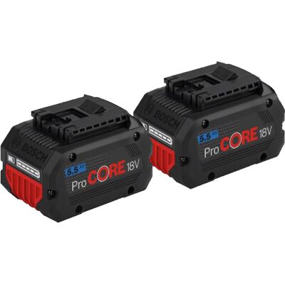 Pack 2 batteries 18 V ProCORE 5.5 Ah BOSCH - Publicité Pack 2 batteries 18 V ProCORE 5.5 Ah BOSCH - Publicité