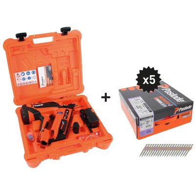 Cloueur à gaz autonome PPN50Xi avec 1 pack 4 x 35 Hard CTR GAL en coffret standard SPIT PASLODE 054706 - Publicité Cloueur à gaz autonome PPN50Xi avec 1 pack 4 x 35 Hard CTR GAL en coffret standard SPIT PASLODE 054706 - Publicité