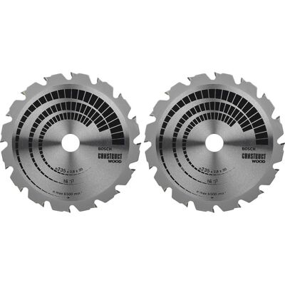 Kit 2 lames scie circulaire pour bois 235 x 30 / 25,8 mm BOSCH 2608644656 - Publicité Kit 2 lames scie circulaire pour bois 235 x 30 / 25,8 mm BOSCH 2608644656 - Publicité