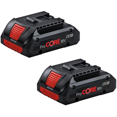 Pack 2 batteries 18 V ProCORE 4 Ah BOSCH - Publicité Pack 2 batteries 18 V ProCORE 4 Ah BOSCH - Publicité