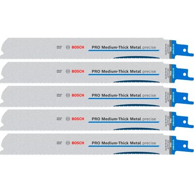 5 lames de scie sabre PRO Medium-Thick Metal precise S1137BEF 225 x 25 x 1,1 mm BOSCH 2608658994 - Publicité 5 lames de scie sabre PRO Medium-Thick Metal precise S1137BEF 225 x 25 x 1,1 mm BOSCH 2608658994 - Publicité