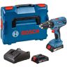 Perceuses-visseuses à percussion 18V GSB 18V-21 Professional + 2 batteries 2Ah + chargeur + coffret L-CASE - BOSCH - 06019H1109