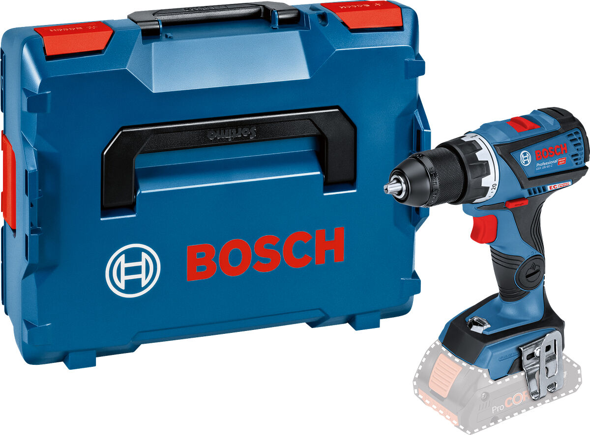 BOSCH Perceuse-visseuse 18V GSR 18V-60 C (sans batterie ni chargeur) en coffret L-BOXX - BOSCH - 06019G1103
