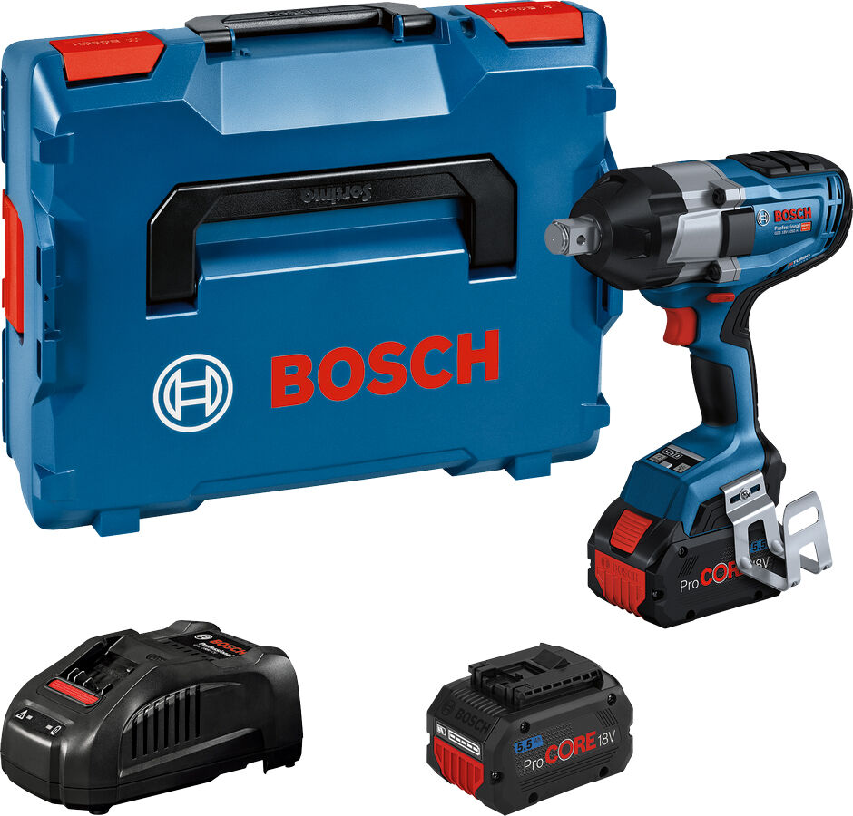 BOSCH Boulonneuse 18V GDS 18V-1050 H Professional + 2 batteries Procore 5,5 Ah + chargeur + L-BOXX - BOSCH - 06019J8503