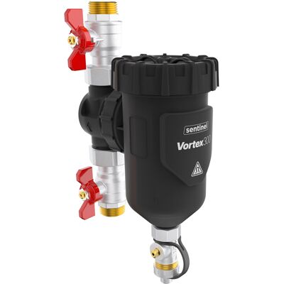 Filtre pour chaudière Vortex 300 3/4'' mâle-mâle SCS SENTINEL V300-GRP3/4M-EXP Noir - Publicité Filtre pour chaudière Vortex 300 3/4'' mâle-mâle SCS SENTINEL V300-GRP3/4M-EXP Noir - Publicité