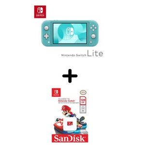 Nintendo Console portable Nintendo Switch Lite Turquoise + Carte mémoire microSD SanDisk SDSQXAO-128G-GNCZN 128 Go Rouge - Publicité