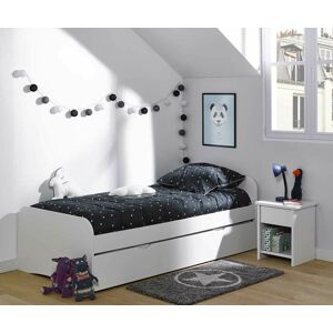 Ma Chambre d'Enfant Lit gigogne enfant Twist  Blanc 90x200 cm