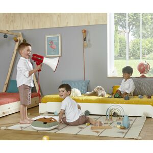 Ma Chambre d'Enfant Lit empilable enfant avec sommier Happy  Blanc 90x190 cm