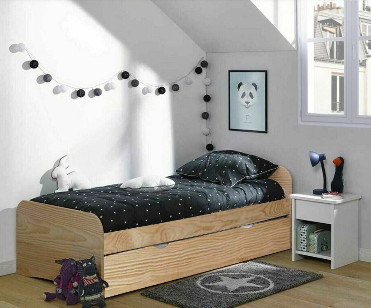 Ma Chambre d'Enfant Lit enfant Twist  Bois naturel 90x190 cm