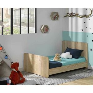 Ma Chambre d'Enfant Lit evolutif enfant Willow  Bois naturel 90x140 a 90x190 cm