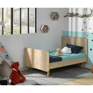 Ma Chambre d'Enfant Lit evolutif enfant avec pieds Willow  Bois naturel 90x140 a 90x190 cm