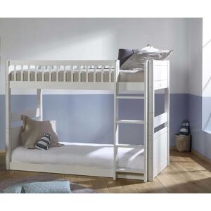 Ma Chambre d'Enfant Lit superpose enfant evolutif couchage bas Rio  Blanc 90x190 cm