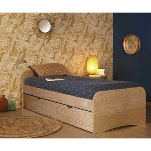 Ma Chambre d'Enfant Lit gigogne adulte Twist  Bois naturel 90x200 cm