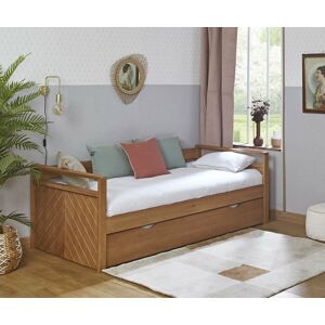 Ma Chambre d'Enfant Lit gigogne banquette ado Eveo  Bois 90x200 cm