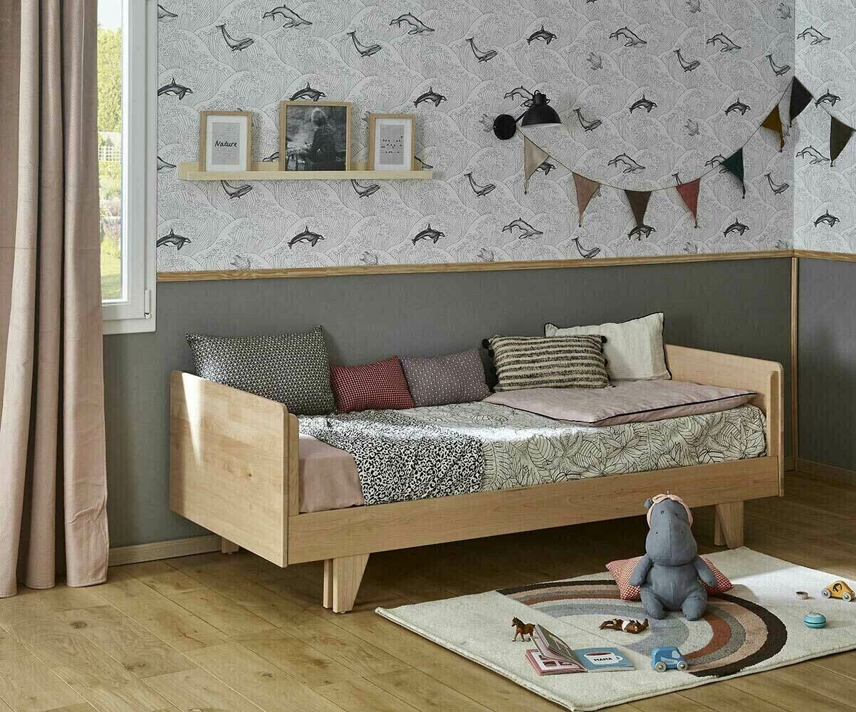 Ma Chambre d'Enfant Lit gigogne enfant Nature  Bois naturel 80x200 cm