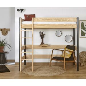 Ma Chambre d'Enfant Lit mezzanine enfant Clay Noir et bois 90x190 cm - Publicité Ma Chambre d'Enfant Lit mezzanine enfant Clay Noir et bois 90x190 cm - Publicité