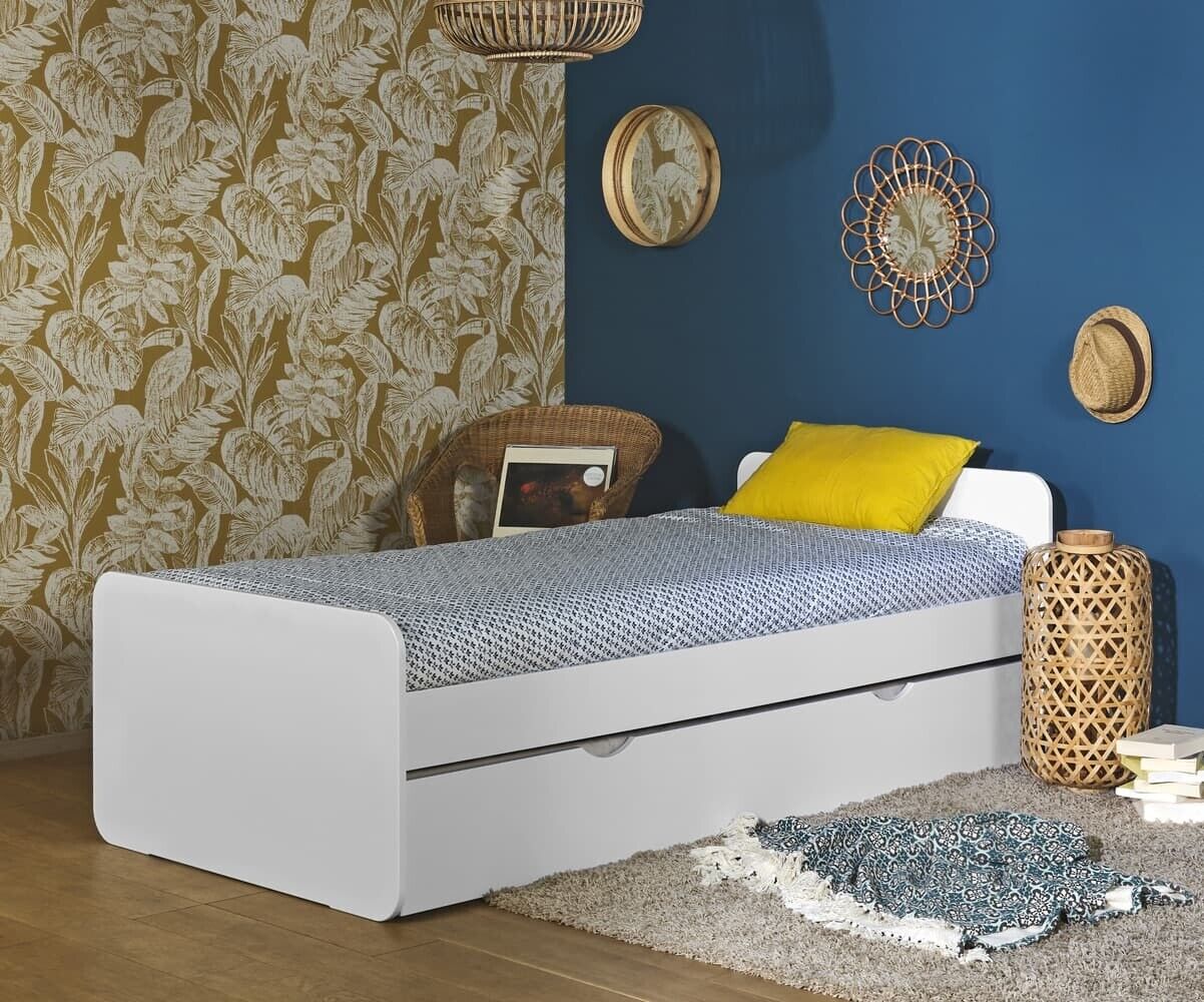 Ma Chambre d'Enfant Lit ado avec sommier Lemon Blanc 90x200 cm