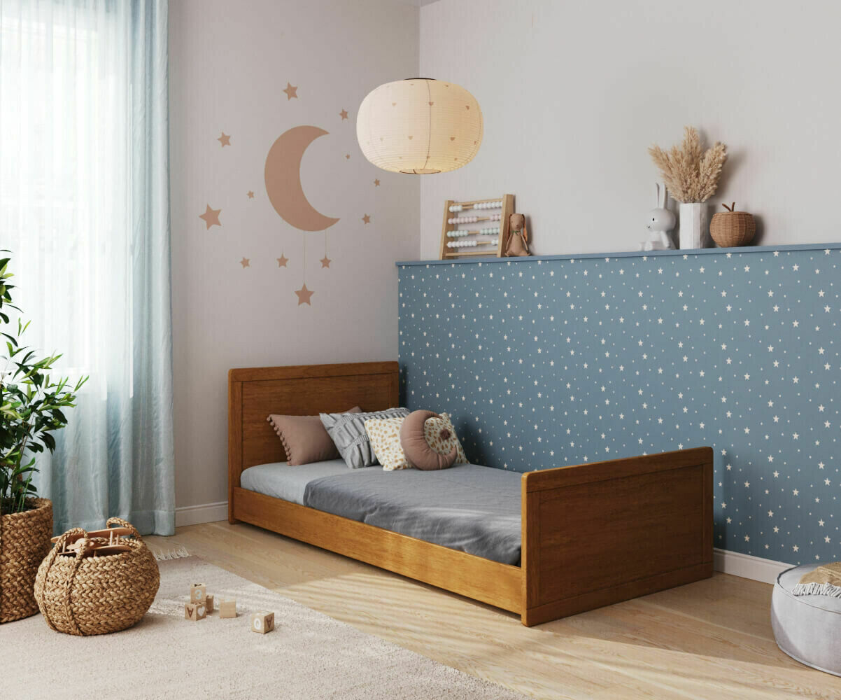 Ma Chambre d'Enfant Lit enfant montessori avec sommier Foray Noisette 90x190 cm