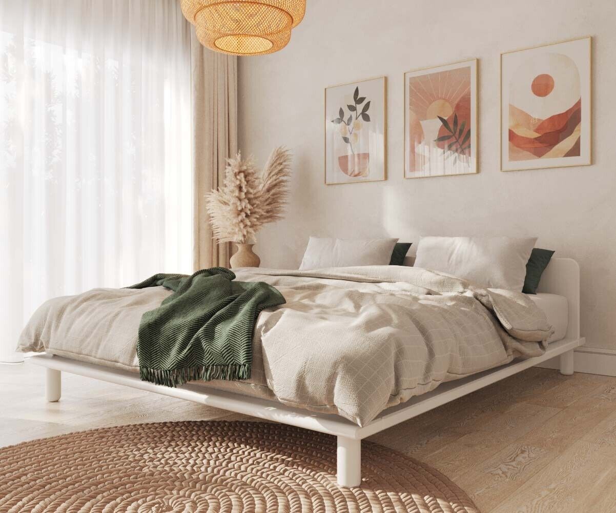 Ma Chambre d'Enfant Lit ado avec sommier Colay Blanc 140x200 cm/Opt:Avec tête de lit