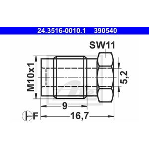 ATE Vis de raccord (Ref: 24.3516-0010.1)