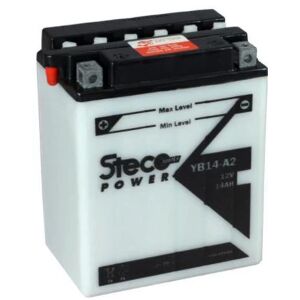 Steco Powersports Batterie moto 12.0 14.0 Conventionnelles (Ref: YB14-A2)