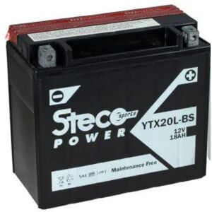 Steco Powersports Batterie moto 12.0 18.0 Sans entretien (Ref: YTX20L-BS)