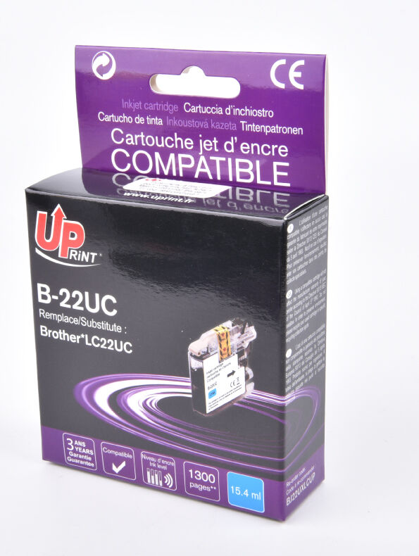 UPRINT Cartouche PREMIUM compatible BROTHER LC-22UC cyan