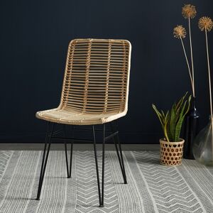 BOIS DESSUS BOIS DESSOUS Chaise en rotin et métal