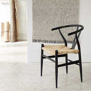 BOIS DESSUS BOIS DESSOUS Chaise en mindi massif et assise tissée