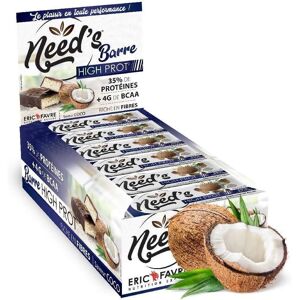 Barres Proteinees Need's High Protein Barres Proteinees - Noix de coco - Display de 20 unites - Eric Favre one_size_fits_all