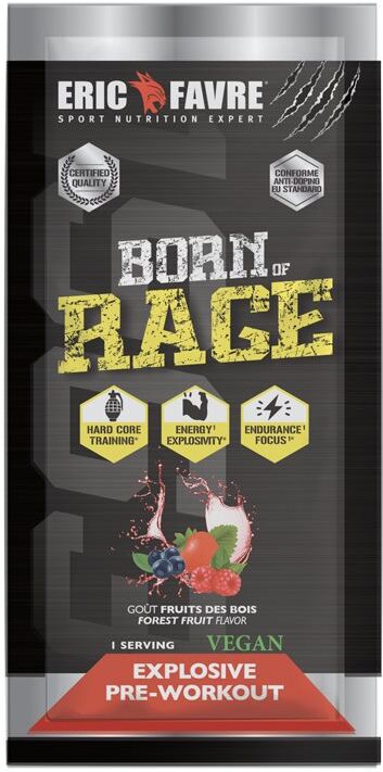 Born of rage - Explosive Vegan Préworkout - Sachet Unidose Boosters & Pre Work Out Fruits des bois - Eric Favre one_size_fits_all