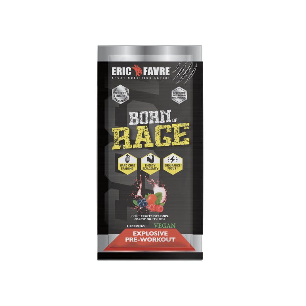 Eric Favre Born of rage - Explosive Vegan Préworkout - Sachet Unidose Boosters & Pre Work Out Fruits des bois - Eric Favre