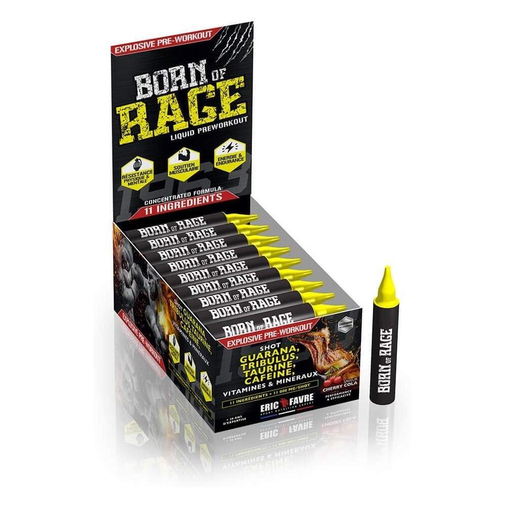 Born of rage shot - Complexe PreWorkout Boosters & Pre Work Out - Cherry Cola - Display de 40 unités - Eric Favre 350ml