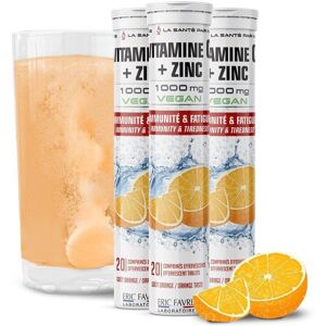 Cachet Effervescent Vitamine C + Zinc - Lot de 3 x 20 unites Bien Etre General - - Eric Favre 3kg