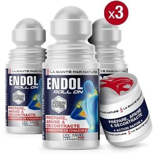 Endol - Roll-on decontractant - Lot de 3 unites Articulations & Douleurs - - Eric Favre