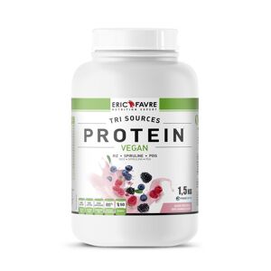 Eric Favre Protéines végétales tri-source, Protein Vegan, Triple Berry ( Fruit rouge ) Proteines - Triple Berry - 1,5kg - Eric Favre