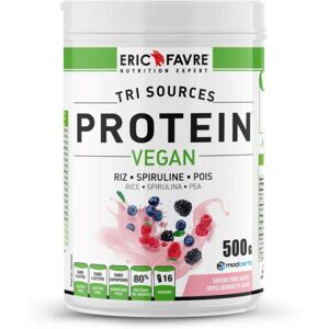 Eric Favre Protéines végétales tri-source, Protein Vegan, Triple Berry ( Fruit rouge ) Proteines - Triple Berry - 500g - Eric Favre Noir XXL