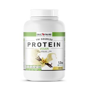 Eric Favre Protéines végétales tri-source, Protein Vegan, Vanille Proteines - Vanille - 1,5kg - Eric Favre Gris S