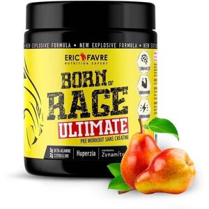 Eric Favre Born of Rage Ultimate - Préworkout sans créatine Boosters & Pre Work Out - Poire - 250g - Eric Favre