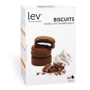 Biscuits Double Choc Fourrés Protéinés Saveur Vanille Lev Diet -