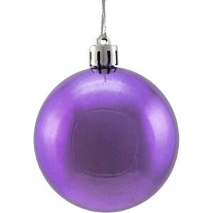 EUROPALMS Boule déco 6cm, violet, métallique 6x - Boules de Noël