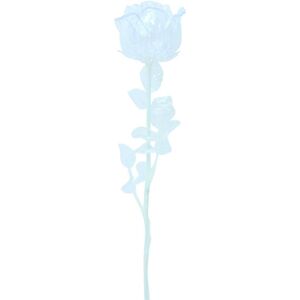 EUROPALMS Rose en cristal, transparent, fleur artificielle, 81cm 12x - Fleurs