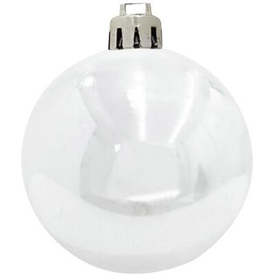 Europolms Modèle 83501254 - Décorations de sapin de Noël, Blanc, 7cm, Lot de 6 - Publicité Europolms Modèle 83501254 - Décorations de sapin de Noël, Blanc, 7cm, Lot de 6 - Publicité