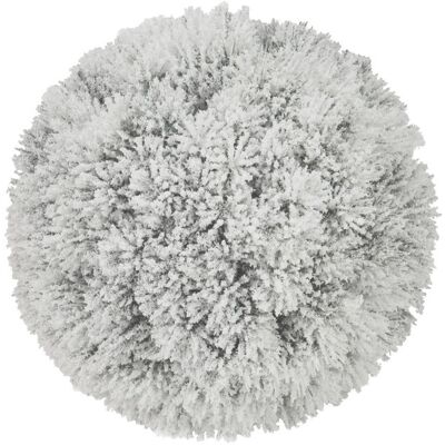 Boule de pin floconnée blanche Europalms - 20cm Sphere décorative extérieure - Publicité Boule de pin floconnée blanche Europalms - 20cm Sphere décorative extérieure - Publicité
