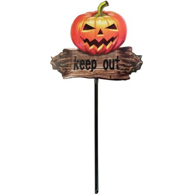 EUROPALMS Citrouille d'Halloween "KEEP OUT" avec aiguille, 50cm - Décoration Halloween - Publicité EUROPALMS Citrouille d'Halloween "KEEP OUT" avec aiguille, 50cm - Décoration Halloween - Publicité