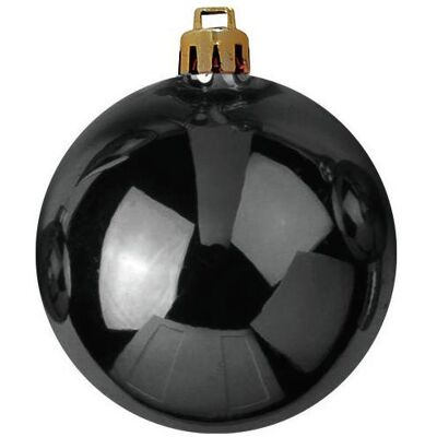 Europalms Boules de Noël noires 10cm - Décorations de Noël - Publicité Europalms Boules de Noël noires 10cm - Décorations de Noël - Publicité