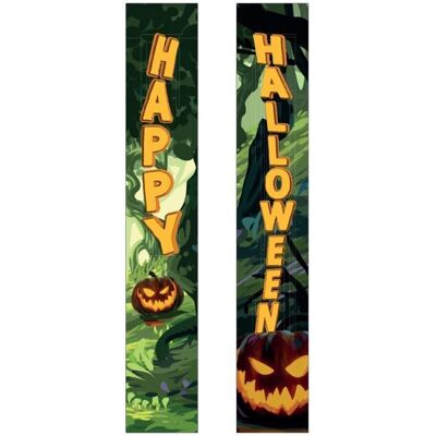 Bannière d'Halloween EUROPALMS, Forêt hantée, lot de 2, 30x180cm - Décoration Halloween - Publicité Bannière d'Halloween EUROPALMS, Forêt hantée, lot de 2, 30x180cm - Décoration Halloween - Publicité